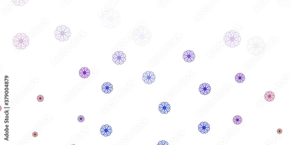 Light blue, red vector doodle texture with flowers. Light blue, red vector doodle texture with flowers.