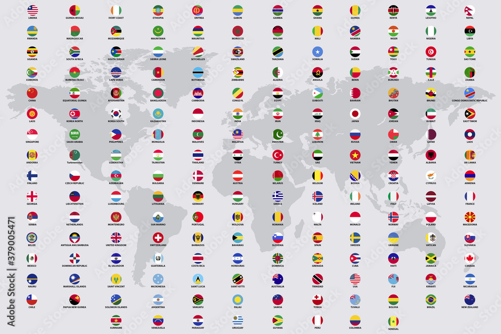 National Flags Image. All national flags of the world. Stock Vector ...