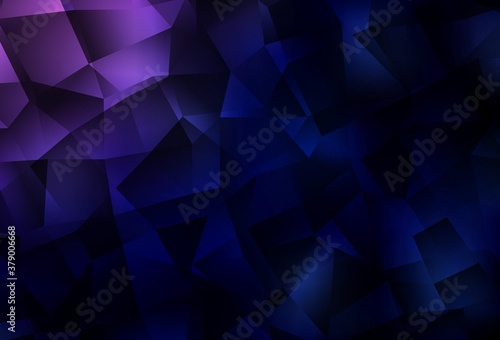 Dark Purple, Pink vector gradient triangles template.