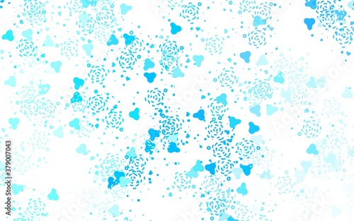 Light BLUE vector texture with abstract forms.