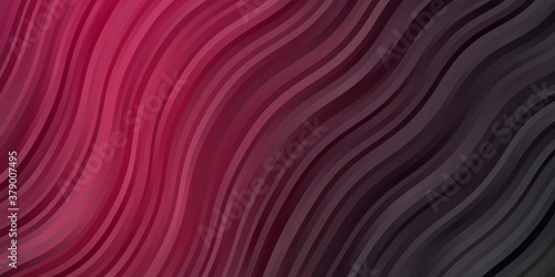 Dark Pink vector layout with curves. Bright illustration with gradient circular arcs. Pattern for busines booklets, leaflets