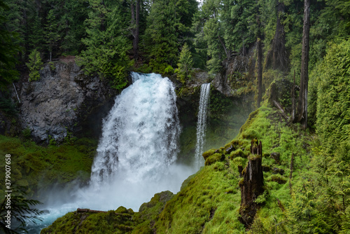 Sahalie Falls near the headwaters of the McKenzie River, Willamette National Forest, Oregon photo