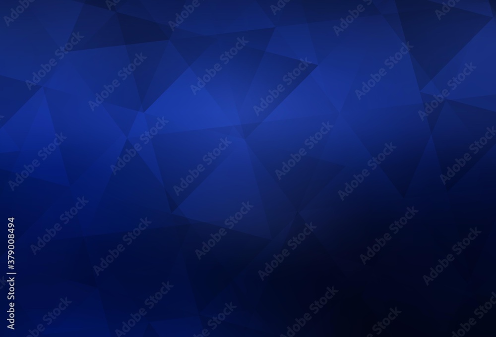 Fototapeta premium Dark BLUE vector abstract mosaic pattern.