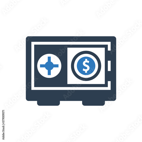 bank locker icon - money safe vault icon 