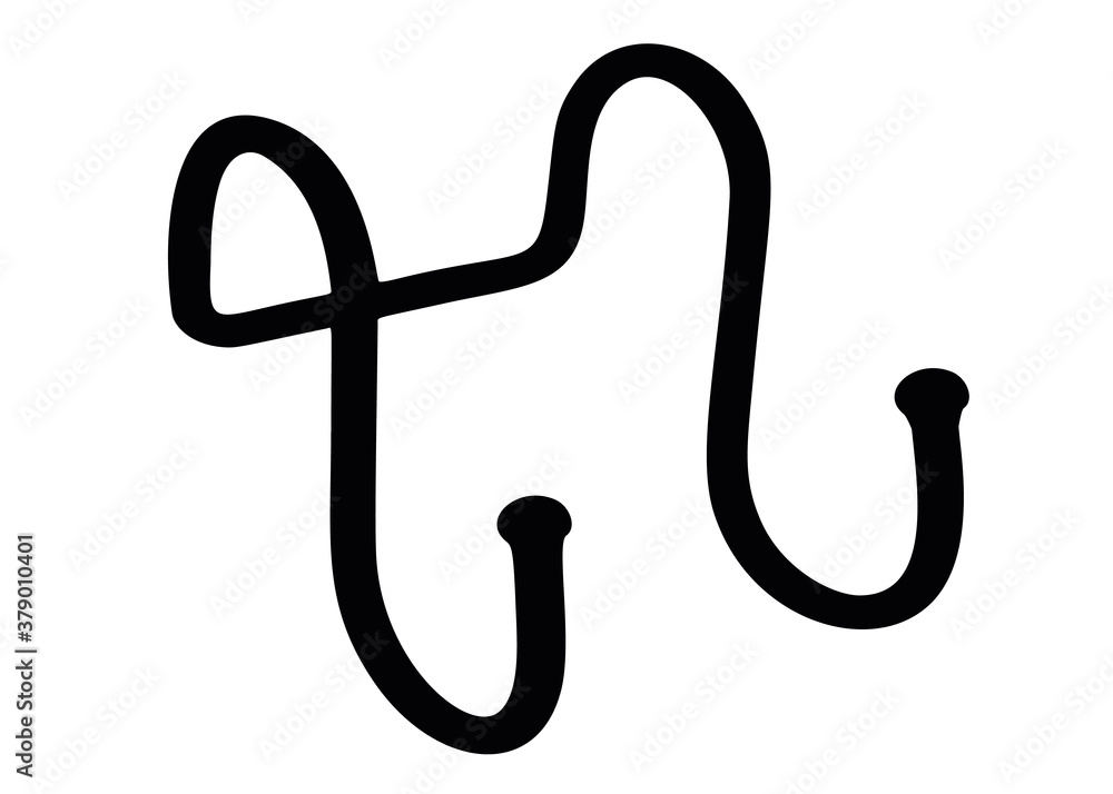 Kitchen towel rack for 2 horns. Kitchen towel rack for 2 horns.