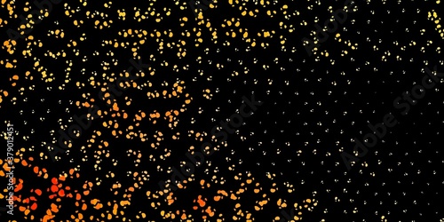Dark orange vector pattern with abstract shapes.