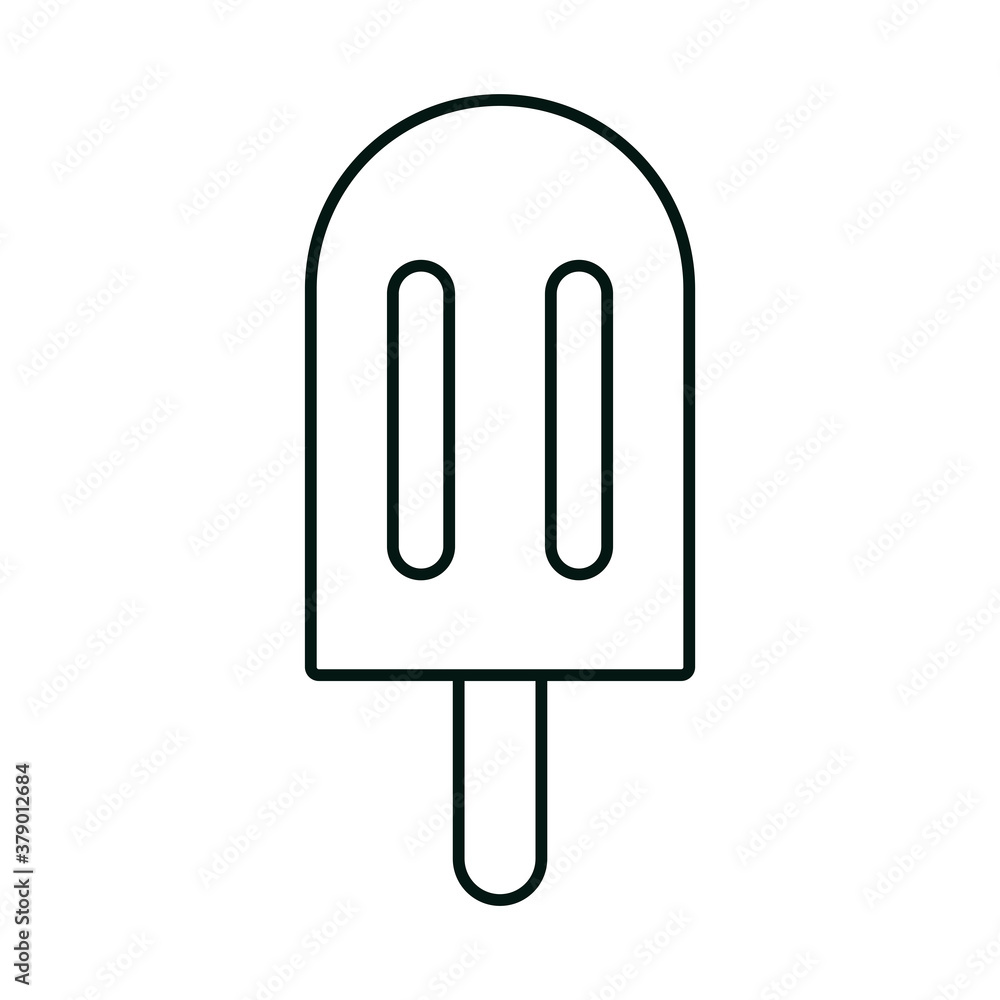 chocolate ice cream in stick linear icon style white background chocolate ice cream in stick linear icon style white background