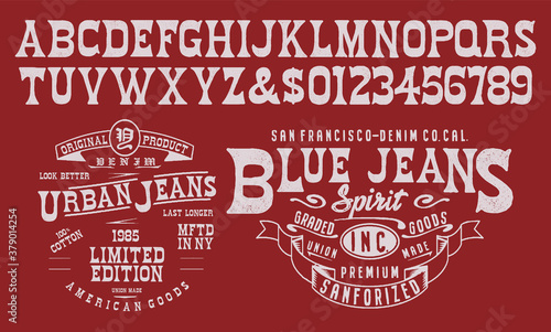 Craft retro vintage typeface design. Youth fashion type.