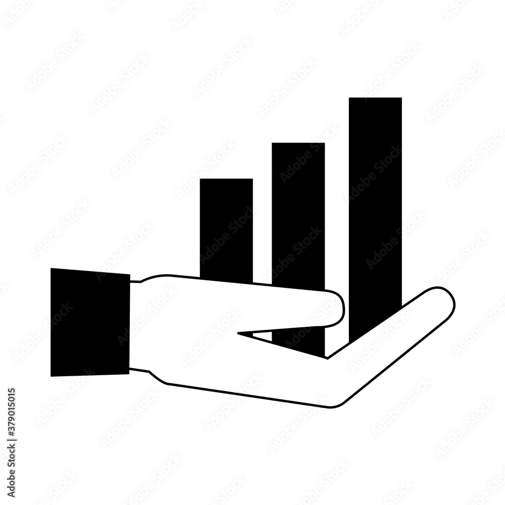 data analysis, hand statistics report financial line icon data analysis, hand statistics report financial line icon