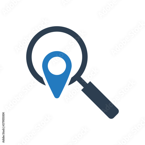 search map icon - navigation pin icon