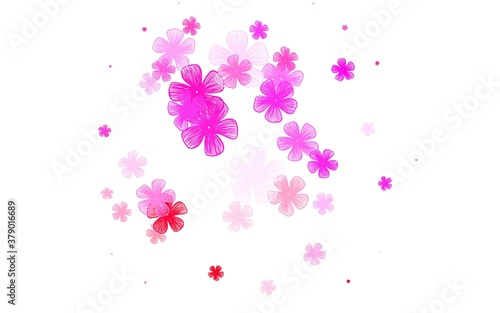 Light Purple, Pink vector elegant pattern with flowers.