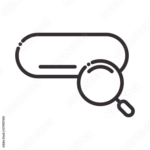 search icon, address and navigation bar web thin line icon