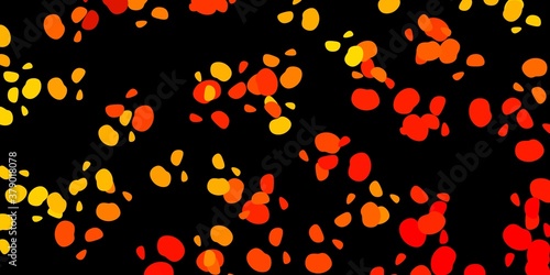 Dark orange vector texture with memphis shapes.