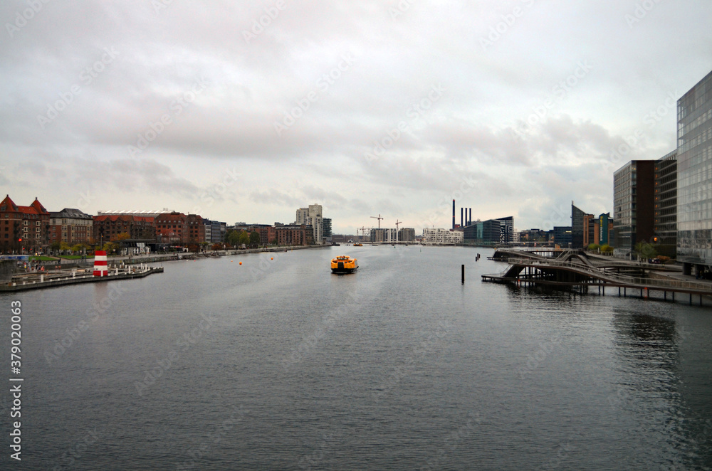 Naklejka premium Copenhagen, Denmark - Main Canal from Longebro (Bridge)