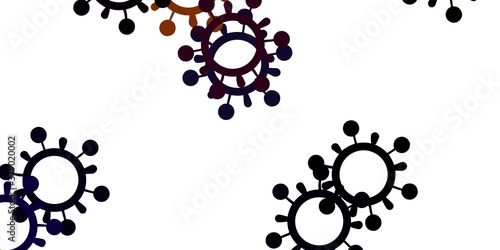 Light multicolor vector backdrop with virus symbols.