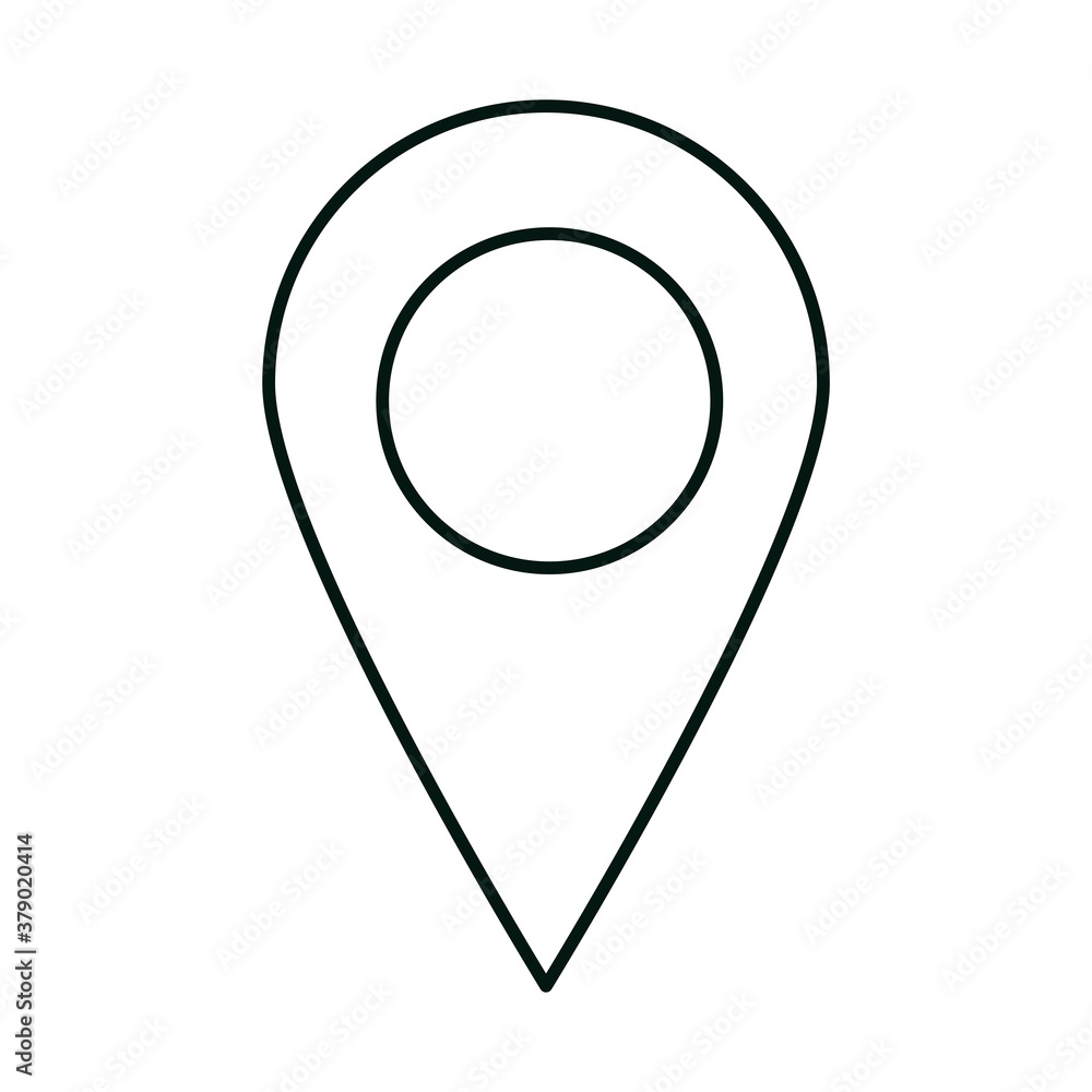 gps navigation location pointer linear icon style gps navigation location pointer linear icon style