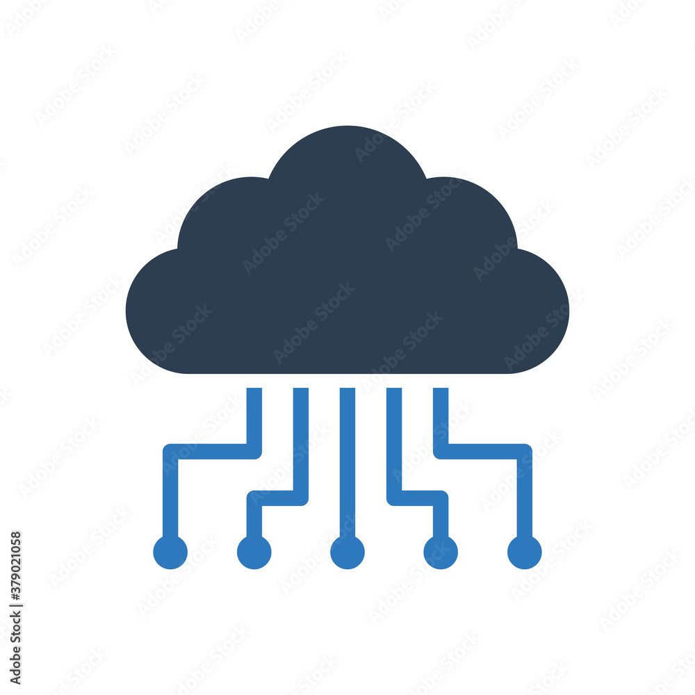 Cloud internet network icon - data shearing icon Cloud internet network icon - data shearing icon