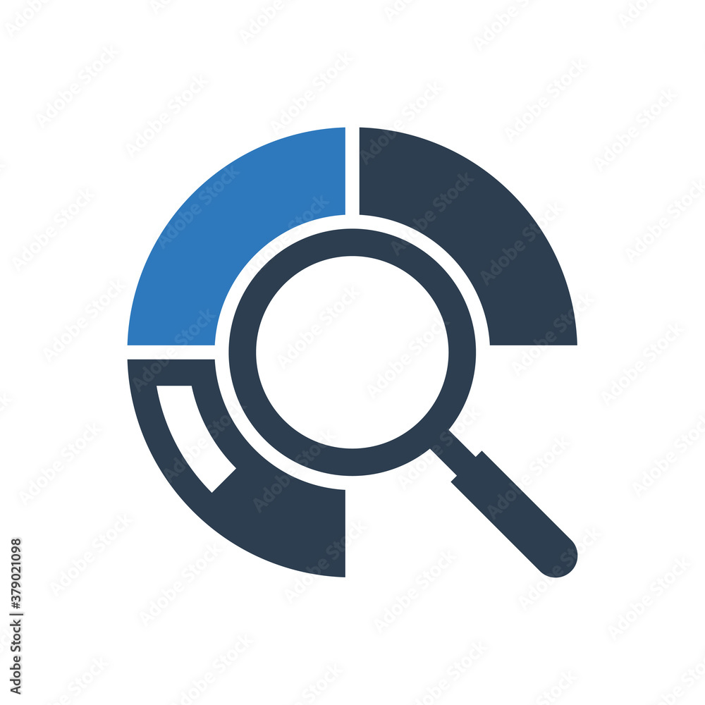 pie chart search icon - report search icon pie chart search icon - report search icon