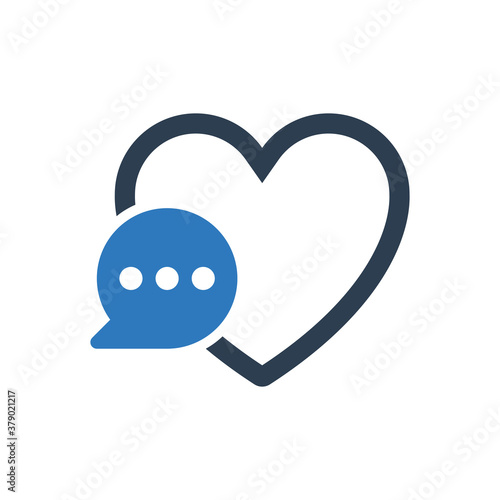 favorite chat icon - love chatting icon