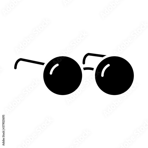 Glasses for blind icon, silhouette style photo