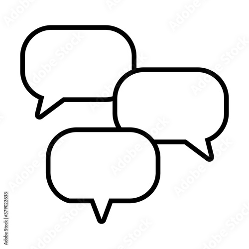 speech bubbles icon, line style