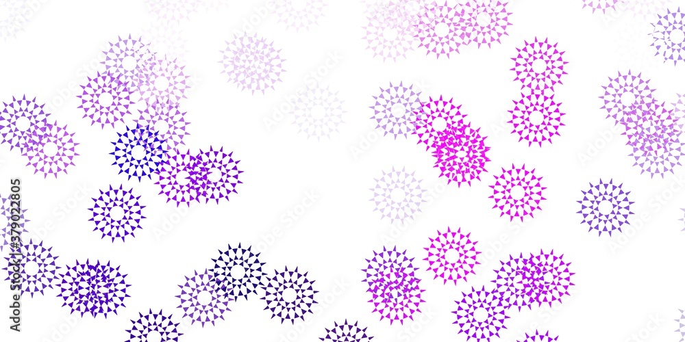 Light purple, pink vector natural artwork with flowers.