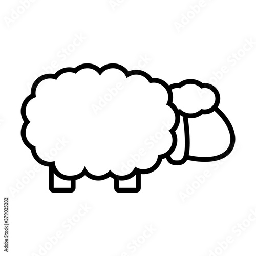 sheep icon image, line style
