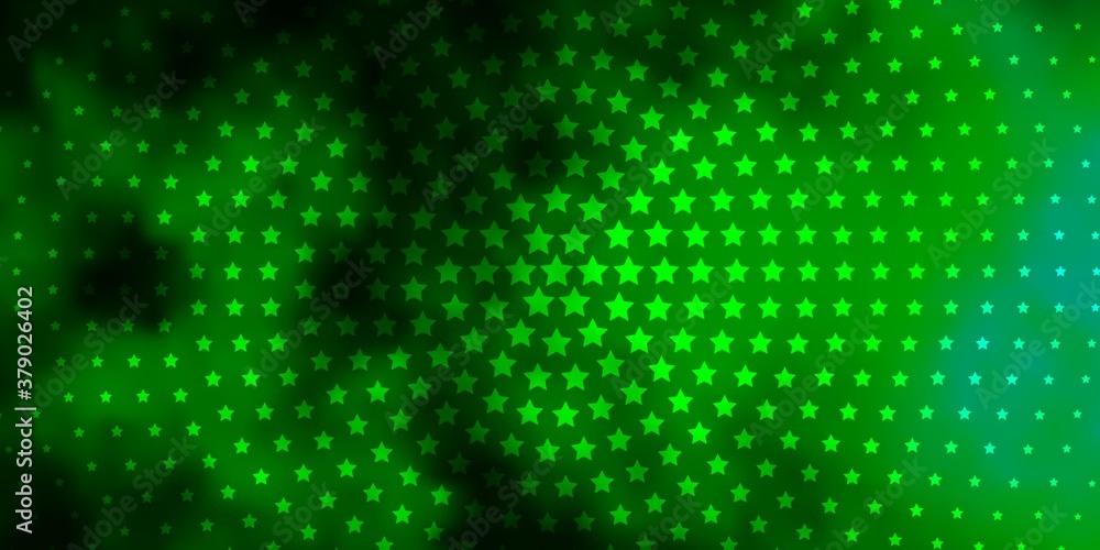 Light Blue, Green vector background with colorful stars. Colorful illustration with abstract gradient stars. Pattern for wrapping gifts.