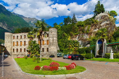 Chiavenna, Sondrio, Lombardy, Italy September 16, 2019. The Castle of Chiavenna. photo