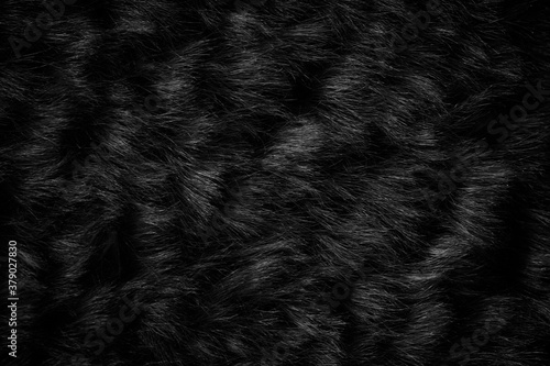 Dark Black Fur Texture Stock Photo 1041451816