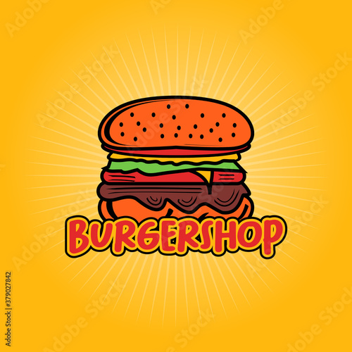 Illustration vector graphic of Burger logo. Design inspiration. Fit to your restaurant or cafe 