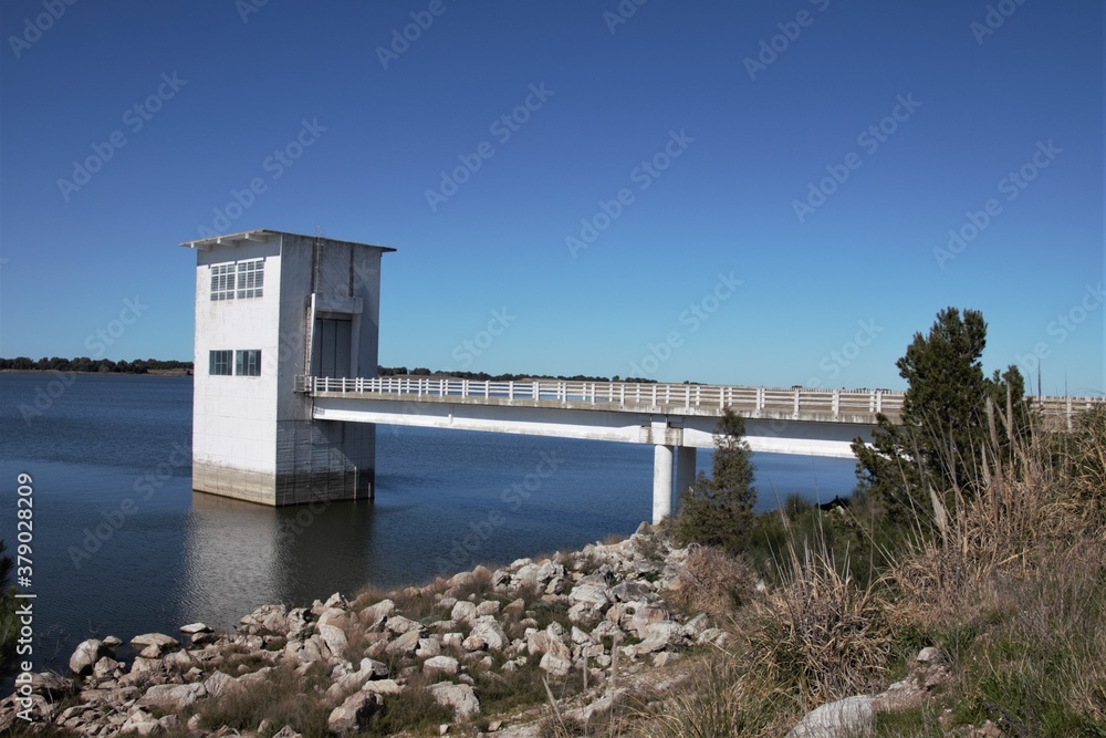 The dam that supplies drinking water to the city of Bahia Blanca in Argentina