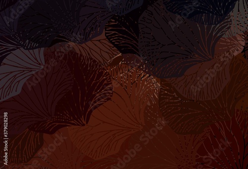 Dark Red vector pattern with random forms.