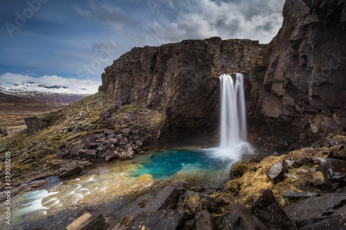 Hidden waterfall in Iceland