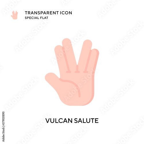 Obraz na plátně Vulcan salute vector icon
