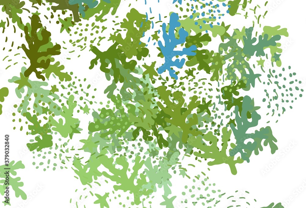 Light Green, Yellow vector texture with abstract forms. Light Green, Yellow vector texture with abstract forms.