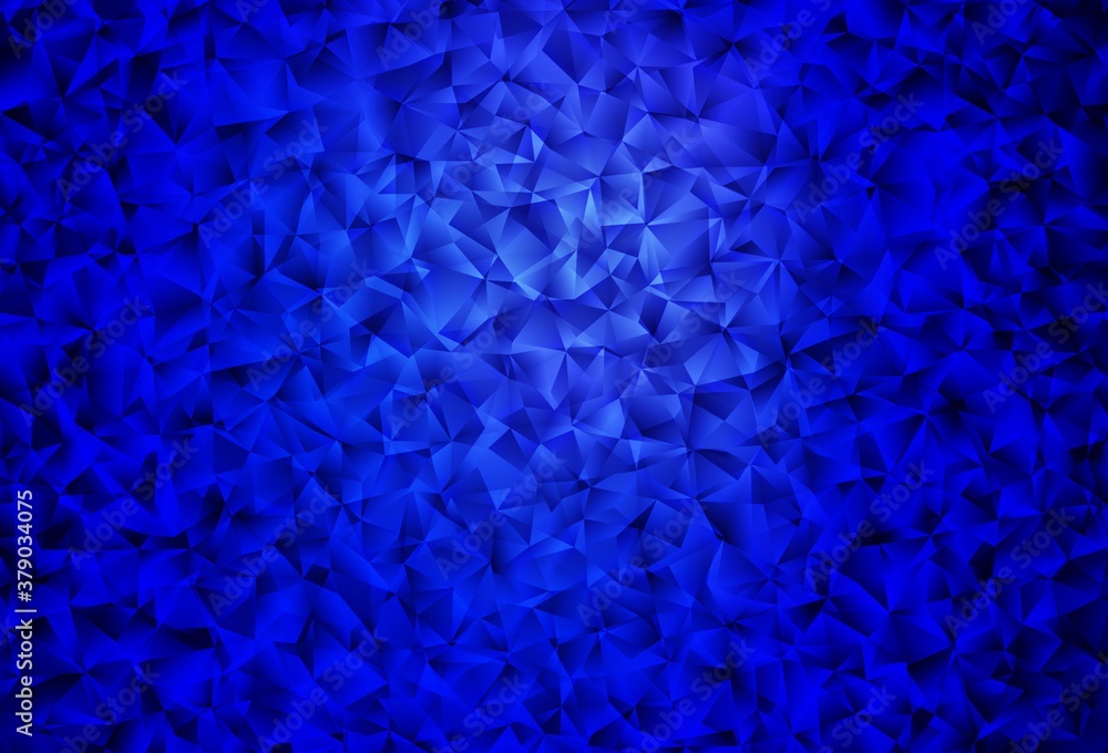 Dark BLUE vector shining triangular background. Dark BLUE vector shining triangular background.