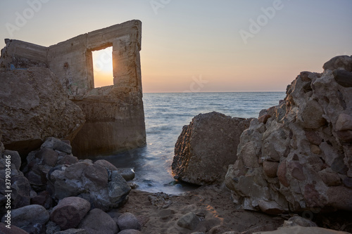 Sunset at Liepaja beach