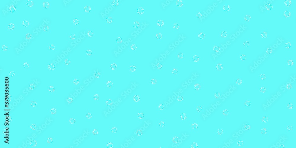 Light blue, green vector background with spots.