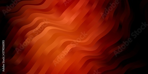 Dark Red vector background with wry lines. Illustration in abstract style with gradient curved. Pattern for busines booklets, leaflets