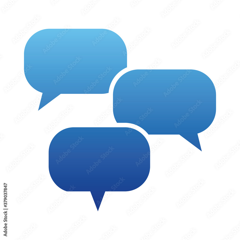 speech bubbles icon, gradient style speech bubbles icon, gradient style