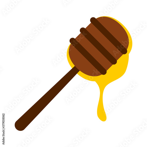 honey dipper icon, flat style