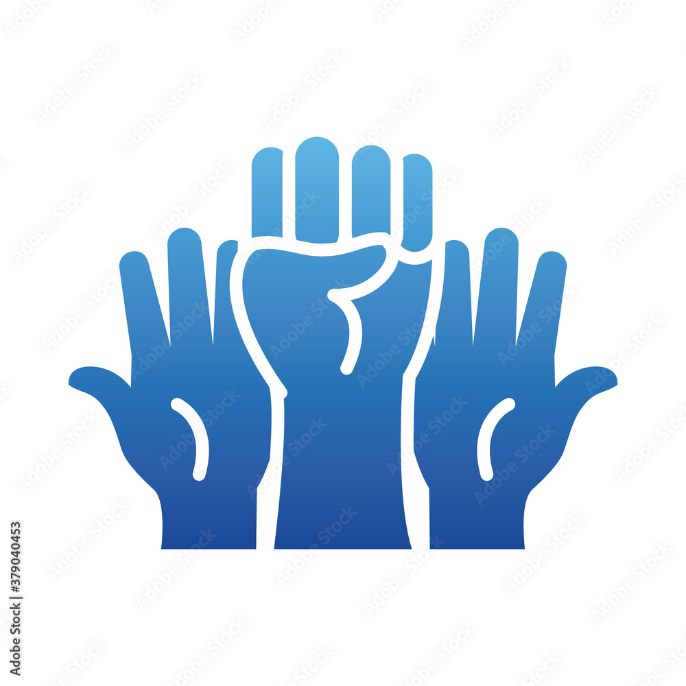 Obraz premium revolutions hands icon, gradient style