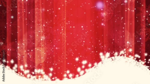 クリスマスイメージのキラキラ輝くループ素材