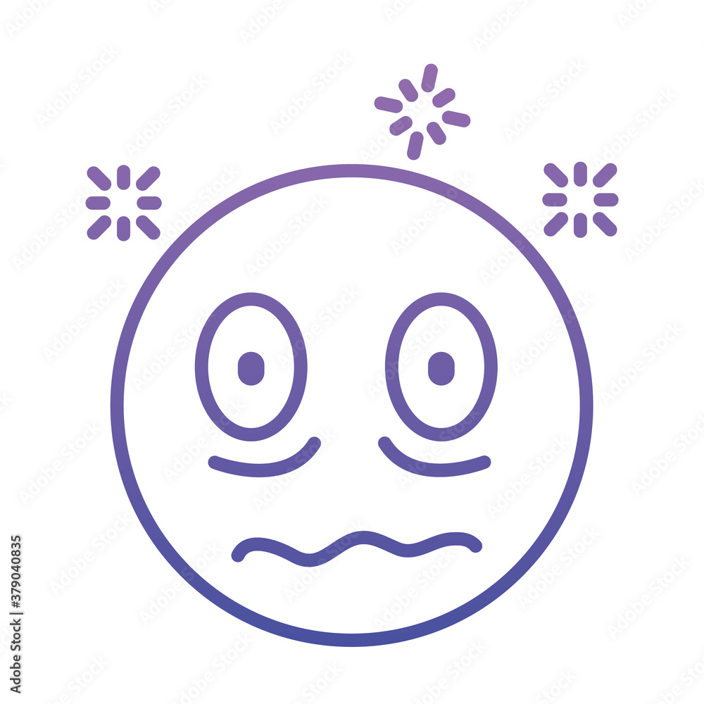 insomnia face icon, gradient style insomnia face icon, gradient style