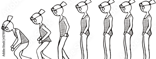 Animación Niño caminado