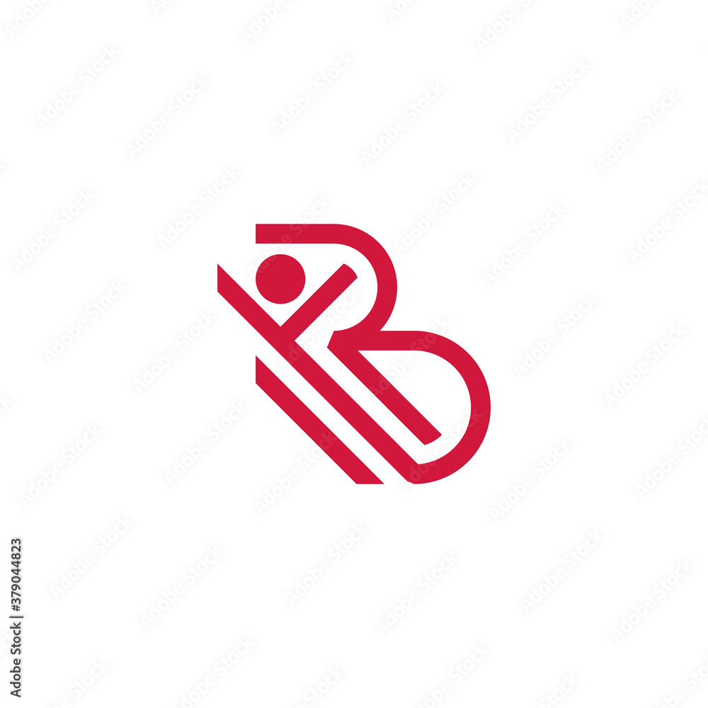 Letter logo B. Initial Icon B, and abstract people vector, community organizational illustration, Initial B Human Logo Design Letter logo B. Initial Icon B, and abstract people vector, community organizational illustration, Initial B Human Logo Design