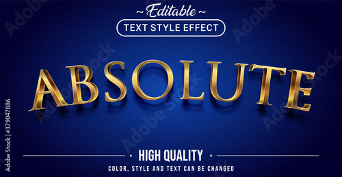 Editable text style effect - Absolute theme style.