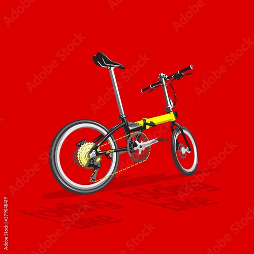folding bike illustration