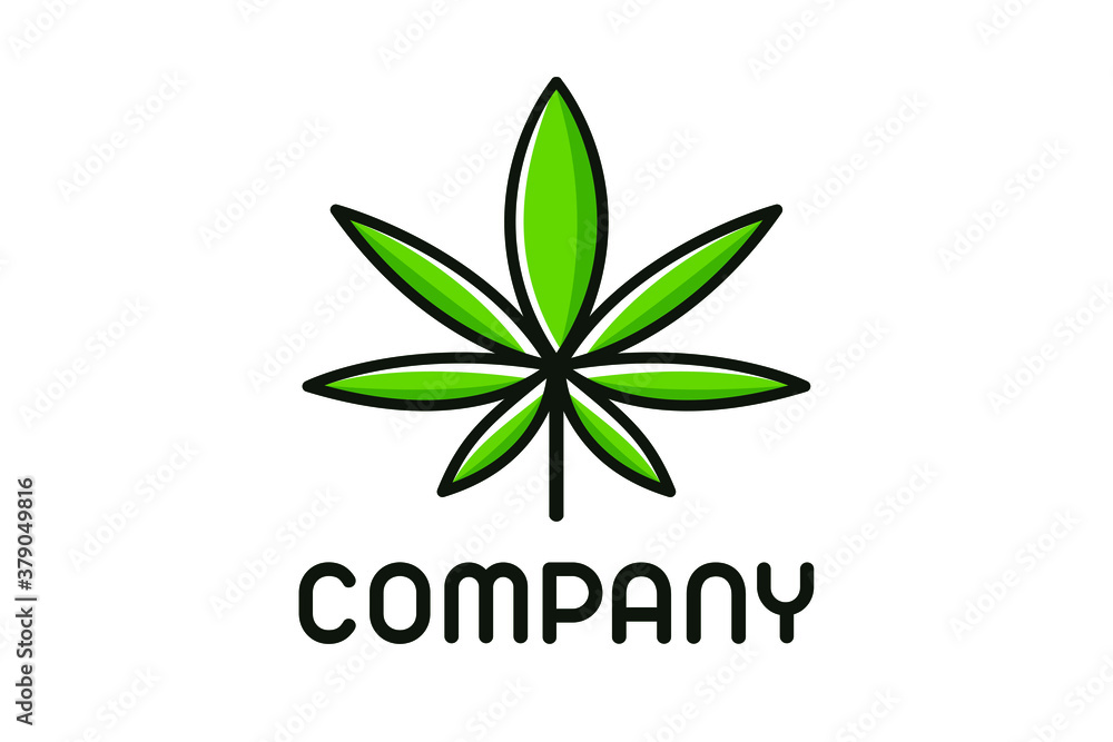 Cannabis or green leaf for nature design concept. Very suitable in various business purposes, also for icon, symbol, logo and many more.